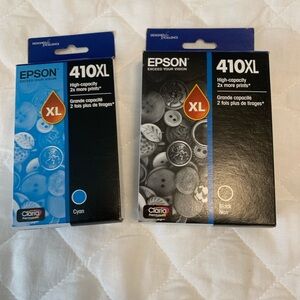 Two boxes of Epson 410XL printer ink